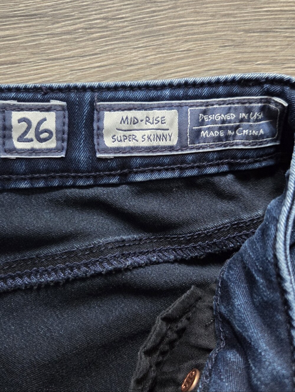 Miss Me Navy Skinny Stretch Jeans - Picture 3 of 6